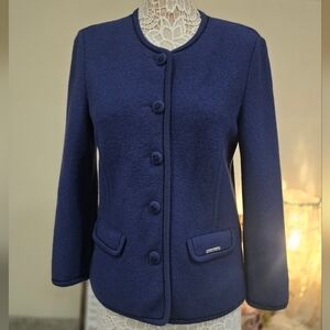 Geiger Pure Wool Button-Up Cardigan Sweater Sz 40